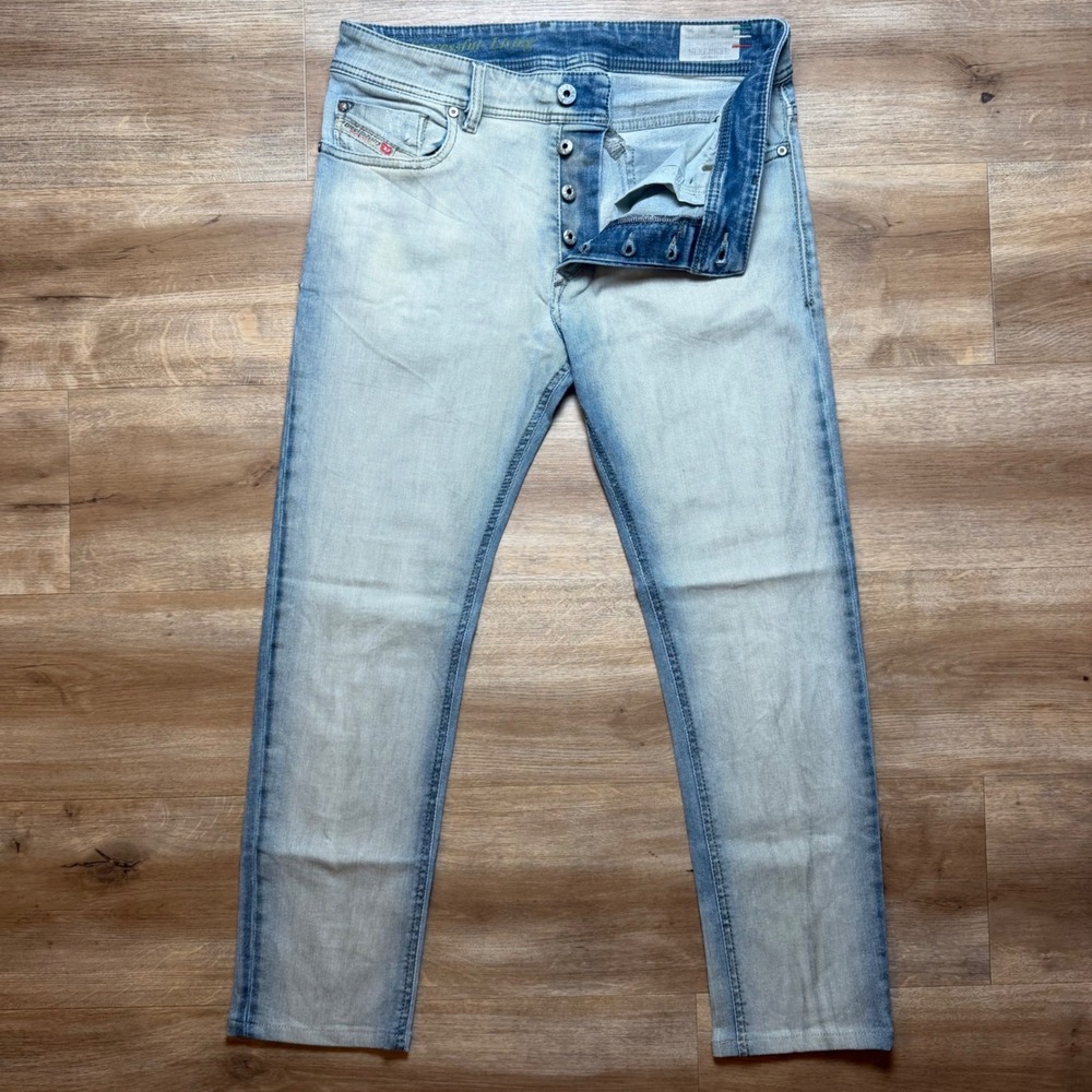 Diesel Sleenker Jeans Men 31x26 Coated Slim Skinny Stretch Made In Italy 0827T